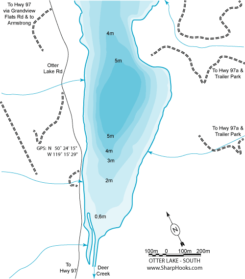 Map of Otter Lake (Vernon) - South