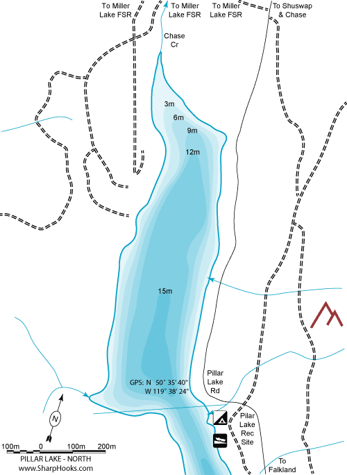 Map of Pillar Lake - North