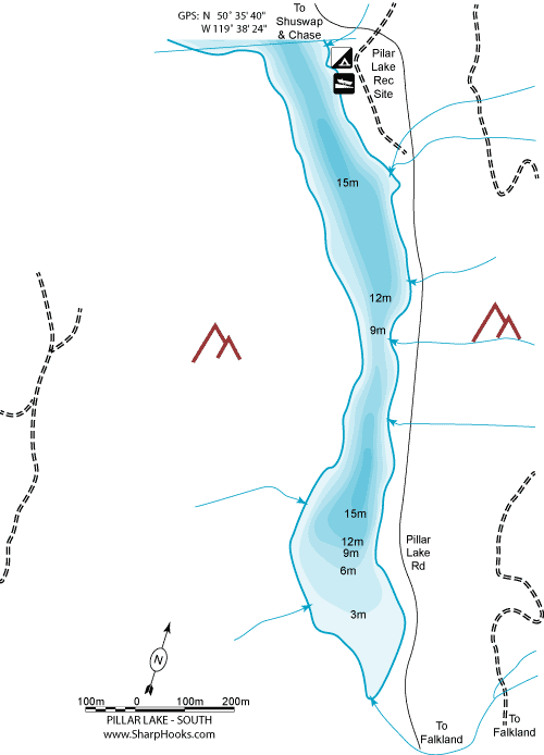 Map of Pillar Lake - South