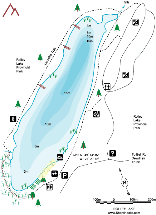 Map of Rolley Lake