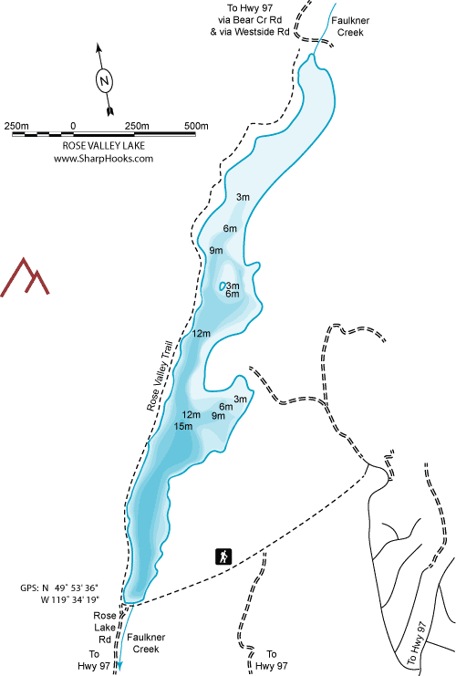 Map of Rose Valley Lake