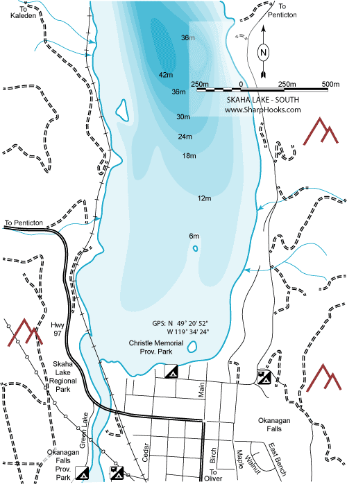 Map of Skaha Lake - South