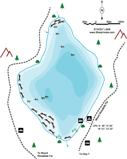 Map of Stacey Lake