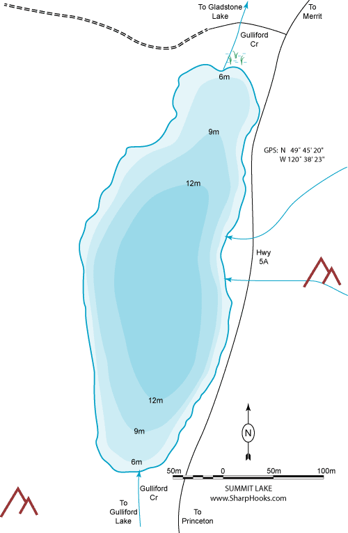 Map of Summit Lake