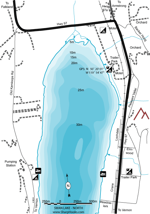 Map of Swan Lake - North
