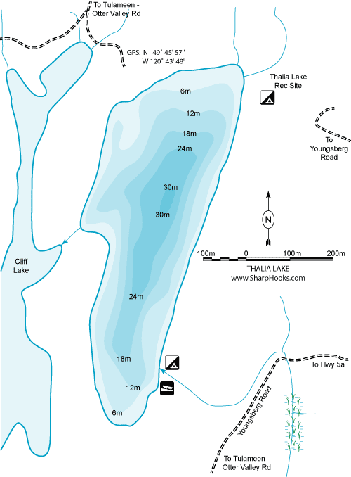 Map of Thalia Lake