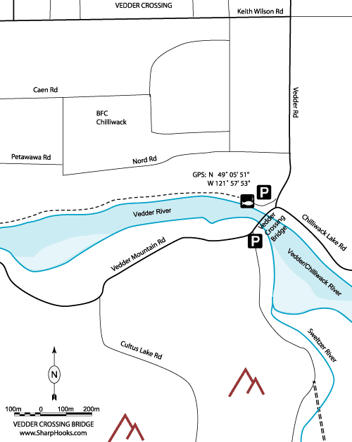 Map of Vedder - Crossing Bridge