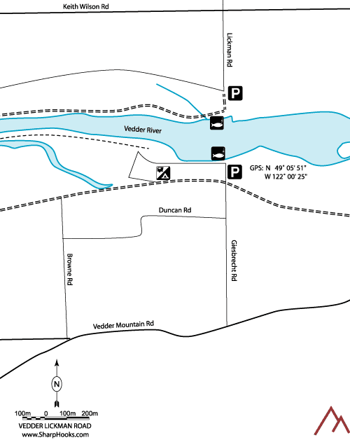 Map of Vedder - Lickman Road