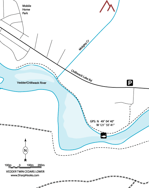 Map of Vedder - Twin Cedars Lower