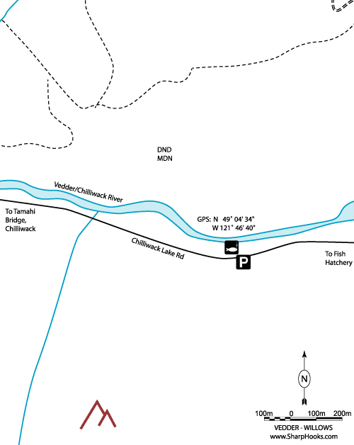 Map of Vedder - Willows