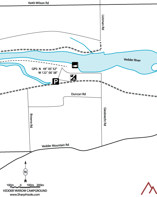 Map of Vedder - Yarrow Campground
