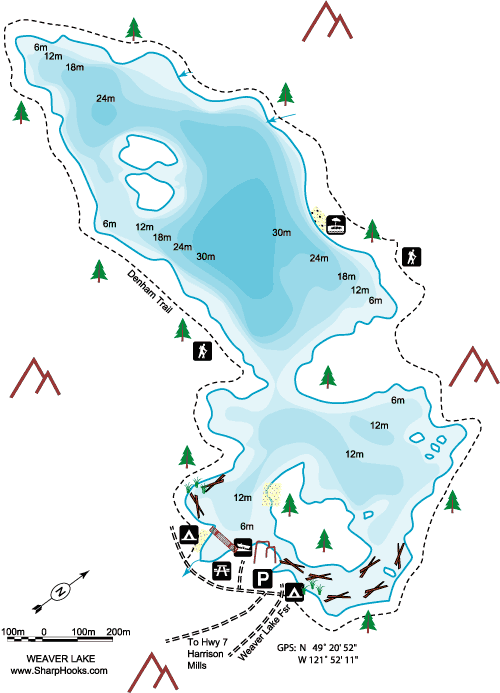 Map of Weaver Lake