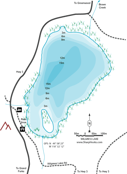 Map of Wilgress Lake