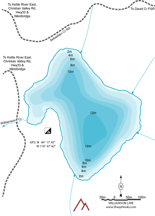 Map of Williamson Lake