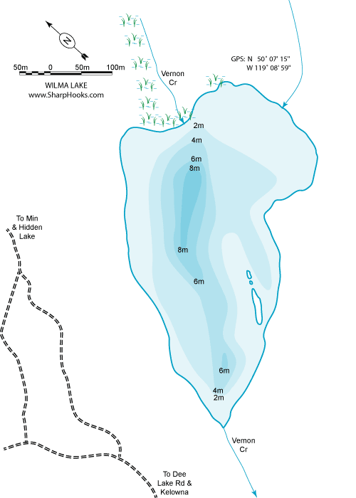 Map of Wilma Lake
