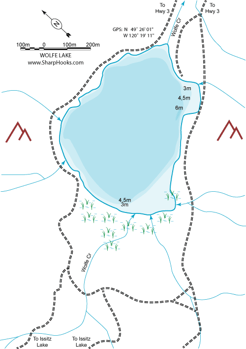 Map of Wolfe Lake