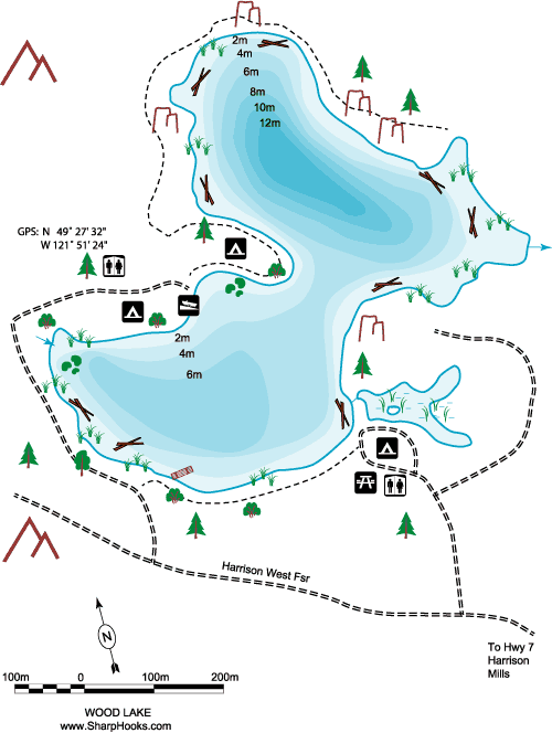 Map of Wood Lake