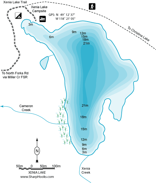 Map of Xenia Lake